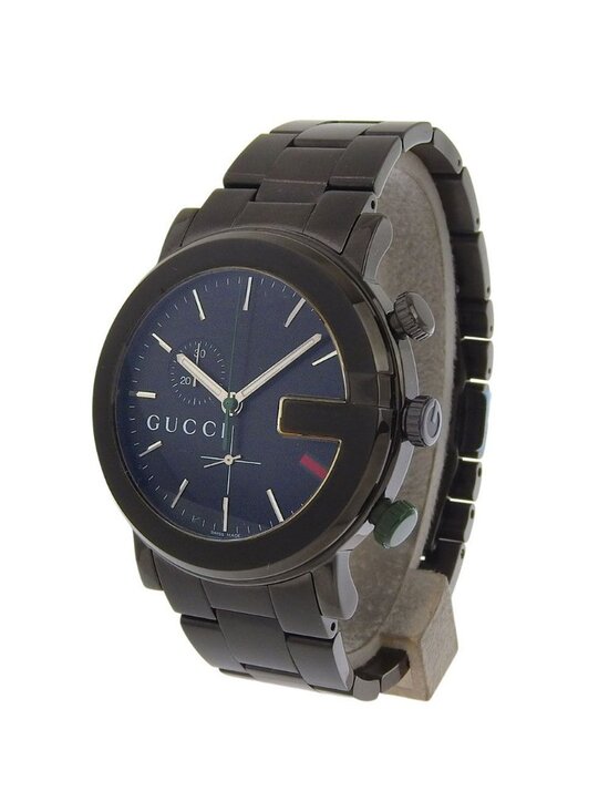 Gucci Chrono Stainless Steel Black Quartz Chronograph Dial Watch main image 6